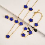 Titanium Steel Five-Petal Flower Jewelry Set – Earrings, Bracelet & Necklace - Image 8