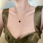 Double-Layer Four-Leaf Clover Necklace –  Titanium Steel Luxury Chain - Image 8