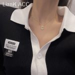 Zircon Bear Titanium Steel Necklace –  Luxury Clavicle Chain - Image 6
