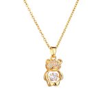 Zircon Bear Titanium Steel Necklace –  Luxury Clavicle Chain - Image 3