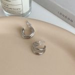 Minimalist Clip-On Hoop Earrings – No Piercing, Pain-Free Silver Hoops - Image 4