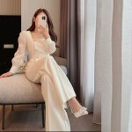 Elegant Tie-Waist Professional Suit – High-Waisted Light Luxury Set - Image 5