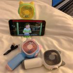 USB Rechargeable Mini Fan – Portable Quiet Cartoon Handheld Fan - Image 4