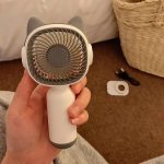 USB Rechargeable Mini Fan – Portable Quiet Cartoon Handheld Fan - Image 3