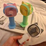 USB Rechargeable Mini Fan – Portable Quiet Cartoon Handheld Fan - Image 2