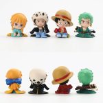 One Piece chibi Q-Version Figures - Luffy, Zoro & Nami Collectibles - Image 4