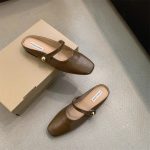 Retro Square-Toe Backless Flats - Elegant Slip-On Shoes for Women - Image 7