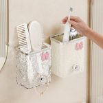 Wall-Mounted Bathroom Organizer - Comb, Toothpaste & Razor Storage - Image 6