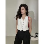 NEVA HU Waistcoat– Stylish Loose-Fit Sleeveless Layer Blazer Vest - Image 8