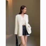 NEVA HU Waistcoat– Stylish Loose-Fit Sleeveless Layer Blazer Vest - Image 6