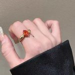 Vintage Wide Band Rhinestone Ring – Brushed Retro Statement Ring for Women - Image 8