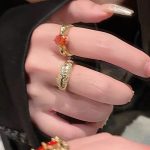 Vintage Wide Band Rhinestone Ring – Brushed Retro Statement Ring for Women - Image 7