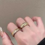 Vintage Wide Band Rhinestone Ring – Brushed Retro Statement Ring for Women - Image 6