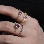 French Retro Purple Open Ring – Sparkling Vintage-Inspired Statement Ring for Women - Image 4