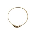 Minimalist Curved Tube Titanium Steel Choker – Fade-Resistant Metal Statement Necklace - Image 4