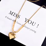 Delicate Heart & Lucky Cube Titanium Steel Necklace – Sweet Party-Ready Clavicle Chain - Image 6