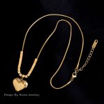 Delicate Heart & Lucky Cube Titanium Steel Necklace – Sweet Party-Ready Clavicle Chain - Image 2