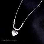 Delicate Heart & Lucky Cube Titanium Steel Necklace – Sweet Party-Ready Clavicle Chain - Image 3