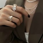 Sugar Cube Crystal Open Ring – French INS Style, Light Luxury Statement Jewelry - Image 7