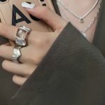 Sugar Cube Crystal Open Ring – French INS Style, Light Luxury Statement Jewelry - Image 6