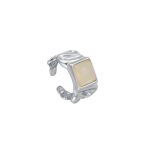 Sugar Cube Crystal Open Ring – French INS Style, Light Luxury Statement Jewelry - Image 2