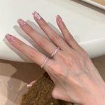 Dopamine Pink Zircon Ring – Colorful Pavé Stacking Band, Light Luxury Style - Image 8