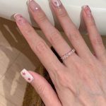 Dopamine Pink Zircon Ring – Colorful Pavé Stacking Band, Light Luxury Style - Image 4