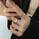 Irregular Vintage Block Ring – Distressed Minimalist INS Style Statement Ring - Image 6