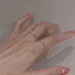 Exquisite Zircon Heart Ring Set – Light Luxury Couple Rings for Women - Image 8
