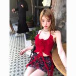 Bangkok Heatwave Red Halter Strap Tank Top – Y2K Pure Desire Slim Fit Street Style for Women - Image 4