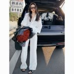 Elegant Plus Size White Two-Piece Set – Flattering Shirt & Pants for Women Coord - Image 7