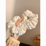 Korean Blue Polka Dot Scrunchie – Elegant Lazy Style Hair Tie for Women - Image 10