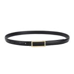 High-End Women’s Genuine Leather Waist Belt – Minimalist Black Fashion Belt for Dress Pants - Image 3