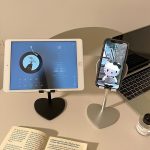 Cute Heart-Shaped Adjustable Phone & Tablet Stand – Universal Foldable Desk Holder - Image 3