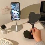 Cute Heart-Shaped Adjustable Phone & Tablet Stand – Universal Foldable Desk Holder - Image 4
