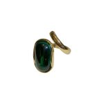 Elegant Green Statement Ring for Women – Adjustable Fashion Open Ring, Minimalist Niche Design - Image 5