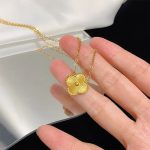 Korean-Japanese Style Clover Titanium Steel Necklace – Laser Shine, Fade-Resistant Luxury Chain - Image 6