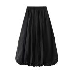 Puff Skirt – Elastic Waist Lantern Bubble Midi Skirt for Women - Image 2
