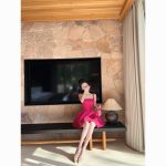 Square Neck Sleeveless Dress – Elegant Short Dress with Bow Detail and Slim Fit - Image 6