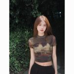 Vintage Cat Print Slim Fit T-Shirt – Short High Neck Crop Top for Women - Image 3