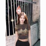 Vintage Cat Print Slim Fit T-Shirt – Short High Neck Crop Top for Women - Image 6