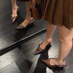 TOVCILION Pointed Toe Stiletto Heels – Metal Buckle Slingback Pumps for Women - Image 3