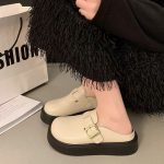 Birkenstock Style Platform Mules – Retro Slip-On Closed Toe Casual Shoes for Women - Image 4