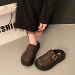 Birkenstock Style Platform Mules – Retro Slip-On Closed Toe Casual Shoes for Women - Image 8