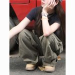 High Street Wide-Leg Cargo Jeans – Vintage Loose Fit Pants for Women - Image 3
