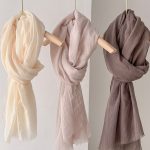 Cotton Linen Shawl Scarf – Lightweight Sun Protection Travel Wrap for Women - Image 5
