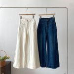 White High-Waist Wide-Leg Jeans – Loose Straight Stretch Denim Pants for Women - Image 2