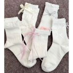 Korean Sweet Lace Bow White Socks – Cute Versatile Socks for Women - Image 2