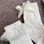Korean Sweet Lace Bow White Socks – Cute Versatile Socks for Women - Image 4