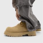 Men’s Suede Derby Work Shoes – Low-Top Retro Thick Sole Breathable Boots - Image 7